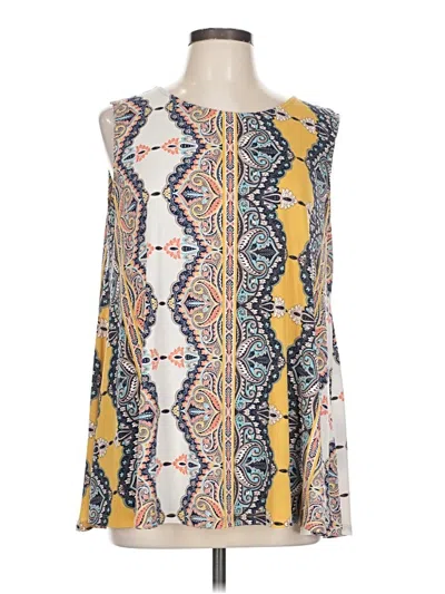 Pre-owned Westport Sleeveless Blouse In Yellow