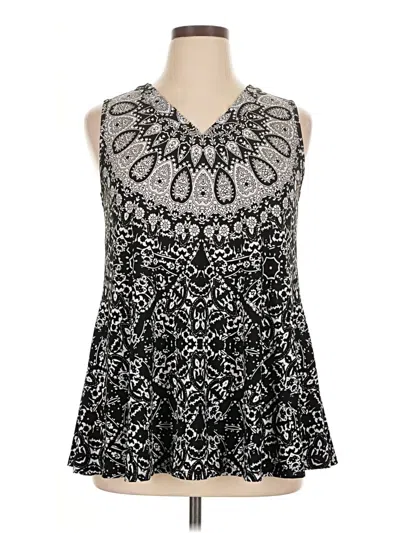 Pre-owned Westport Sleeveless Top Black V Neck Tops