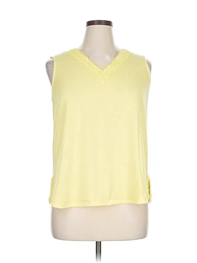 Pre-owned Westport Sleeveless Top Yellow V Neck Tops