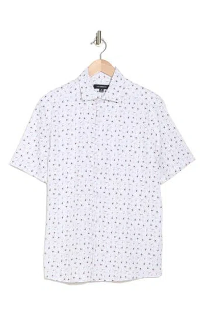 Westzeroone Arlo Short Sleeve Button-up Shirt In Coral