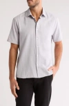 Westzeroone Baylor Cotton Short Sleeve Button-up Shirt In Chalk
