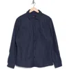 Westzeroone Claudio Flannel Button-up Jacket In Navy