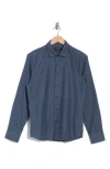 Westzeroone Colby Twill Button-up Shirt In Dark Caspian