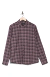Westzeroone Curran Ombrè Plaid Button-up Shirt In Red