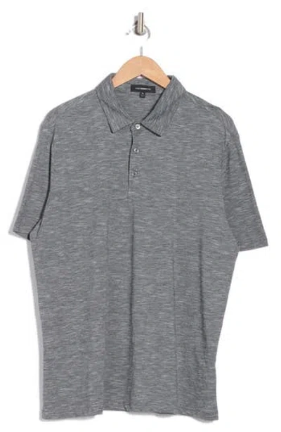 Westzeroone Fenton Space Dye Cotton Polo In Black