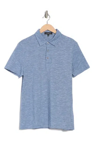 Westzeroone Fenton Space Dye Cotton Polo In Blue