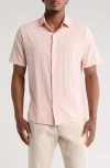Westzeroone Lorenzo Short Sleeve Button-up Shirt In Orange