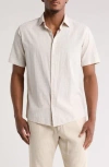 Westzeroone Lorenzo Short Sleeve Button-up Shirt In Tan