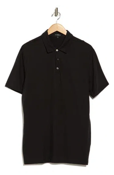 Westzeroone Morris Ville Cotton Polo In Black