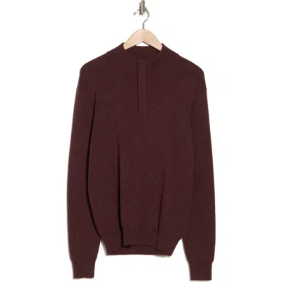 Westzeroone Neige Half Zip Pullover In Bordeaux