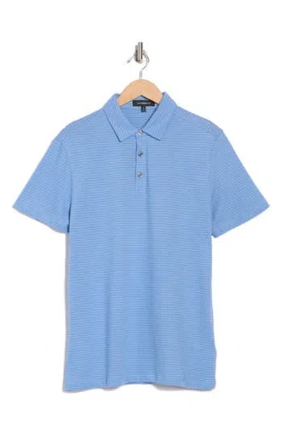 Westzeroone Oakwood Stripe Cotton Polo In Blue