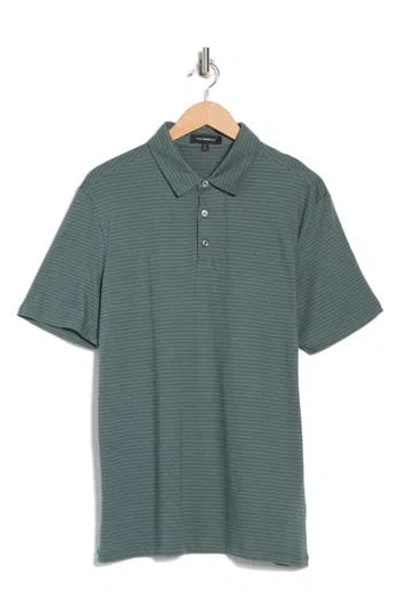 Westzeroone Oakwood Stripe Cotton Polo In Green