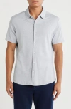 Westzeroone Riverway Short Sleeve Cotton Blend Knit Button-up Shirt