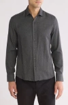 Westzeroone Rye Long Sleeve Button-up Shirt In Charcoal