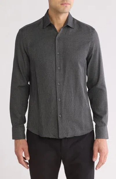 Westzeroone Rye Long Sleeve Button-up Shirt In Charcoal