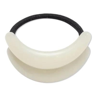 Wet Brush Iridescence Icon Ponytail Cuff - Cream In White