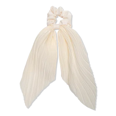 Wet Brush Iridescence Icon Scarf Scrunchie - Cream In White