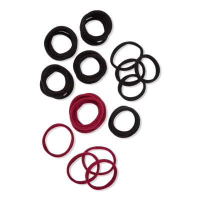 Wet Brush Reclaimed Boho Nylon Hair Elastics - Berry & Black