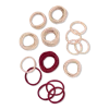 Wet Brush Reclaimed Boho Nylon Hair Elastics - Berry & Taupe
