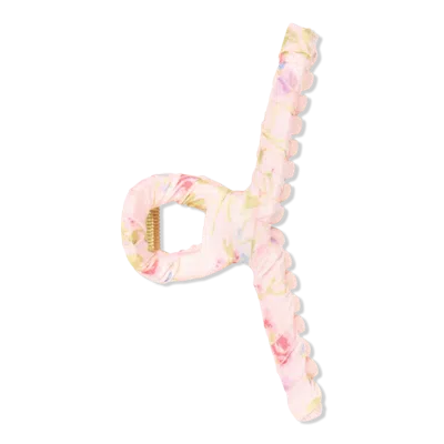 Wet Brush X Hill House Fabric Wrapped Claw Clip - Pink Floral