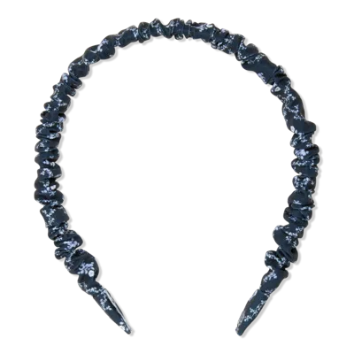 Wet Brush X Hill House Navy Trellis Silk Scrunchie Headband