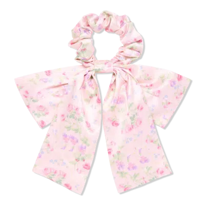 Wet Brush X Hill House Scarf Bow Scrunchie - Pink Floral