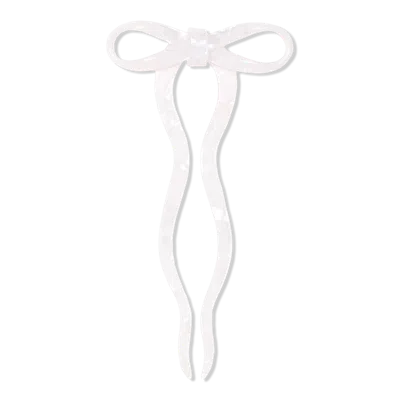 Wet Brush X Hill House White Marble Bow French Pin