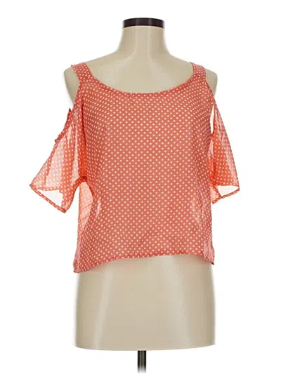 Pre-owned Wet Seal 3/4 Sleeve Blouse In Orange