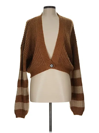 Pre-owned Wet Seal Cardigan Sweater In Brown
