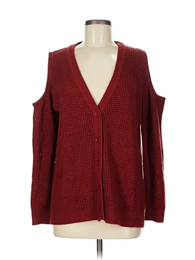 Pre-owned Wet Seal Cardigan Sweater In Burgundy