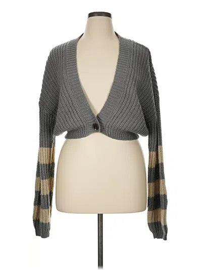 Pre-owned Wet Seal Cardigan Sweater In Gray