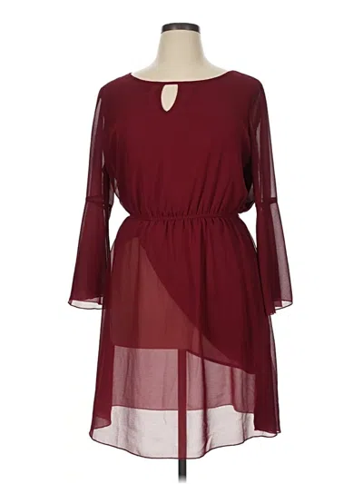 Pre-owned Wet Seal Casual Dress In Burgundy
