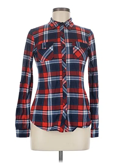 Pre-owned Wet Seal Long Sleeve Blouse In Red