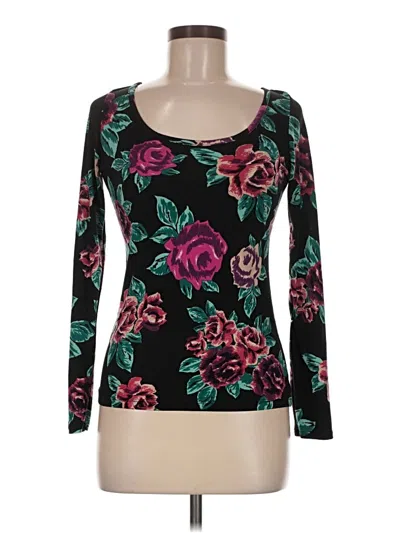 Pre-owned Wet Seal Long Sleeve Top Black Scoop Neck Tops