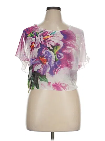 Pre-owned Wet Seal Short Sleeve Blouse In Purple
