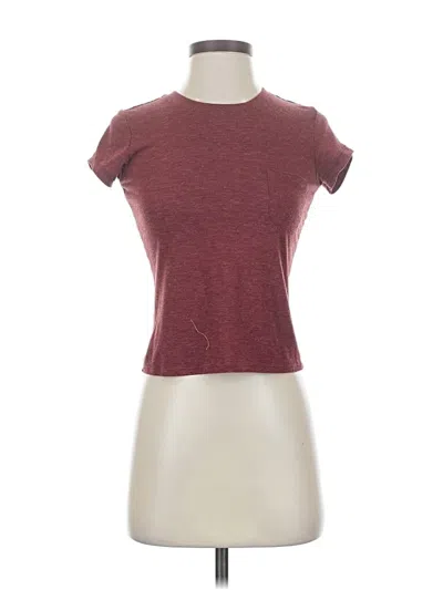 Pre-owned Wet Seal Short Sleeve T-shirt In Burgundy