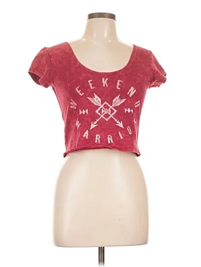 Pre-owned Wet Seal Short Sleeve T-shirt In Red