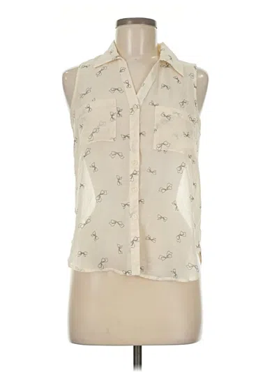 Pre-owned Wet Seal Sleeveless Blouse In Ivory