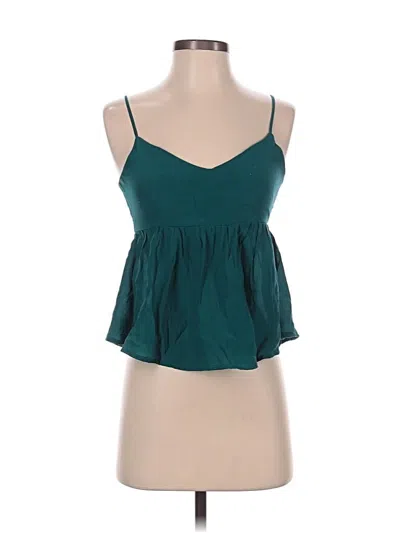 Pre-owned Wet Seal Sleeveless Top Teal Sweetheart Neckline Tops In Blue