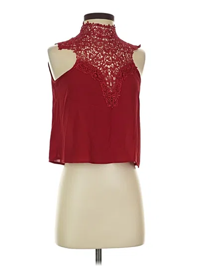 Pre-owned Wet Seal Tank Top Burgundy Halter Neckline Tops