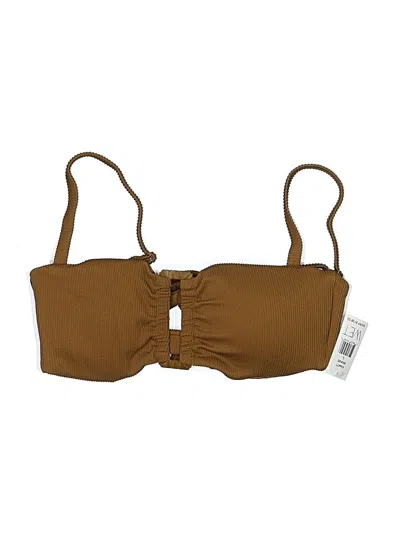 Wet Swimsuit Top Brown Swimwear