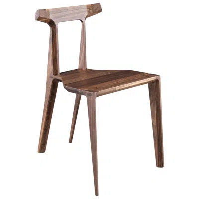 Pre-owned Wewood Nordic Dining Room Chair In Walnut Or Oak In Brown