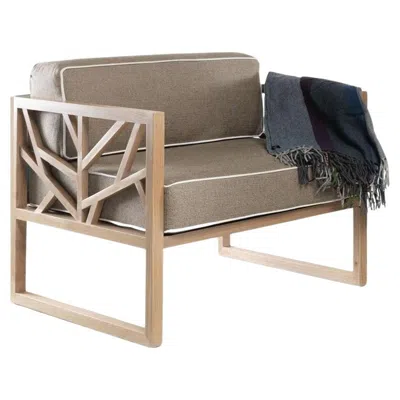 Pre-owned Wewood Tree Lounge Chair By  - Hand-crafted Solid Wood, Modern Design In Brown