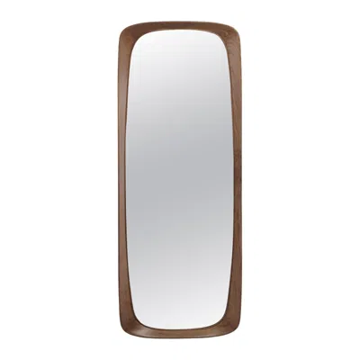 Pre-owned Wewood Versatile Design Large Wall Mirror With Wooden Frame In Brown