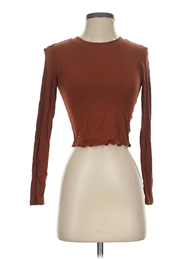 Pre-owned Weworewhat 3/4 Sleeve T-shirt In Brown