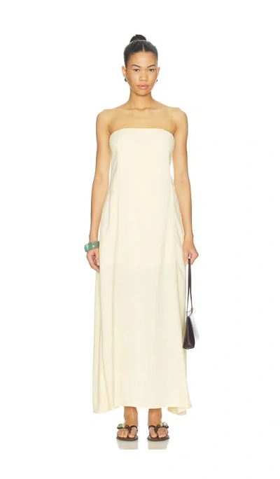 Weworewhat A Line Strapless Midi Dress In Neutral