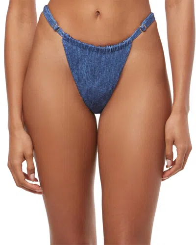 Weworewhat Adjustable Ruched Bottom In Blue