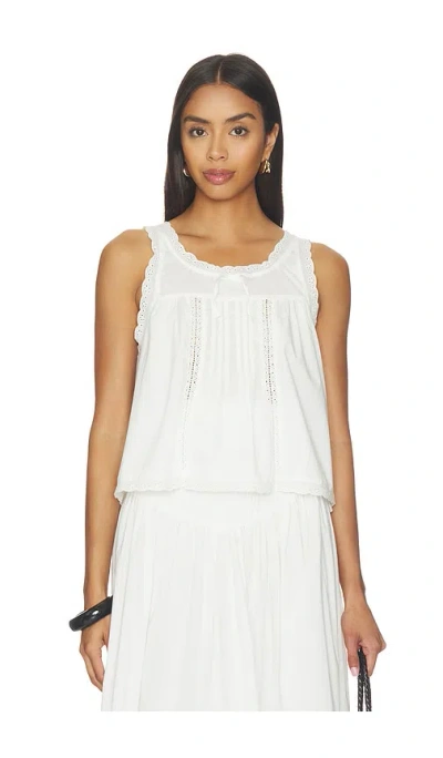 Weworewhat Baby Doll Lace Top In White