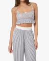 Weworewhat Babydoll Cropped Tank In Lilac/drk Navy