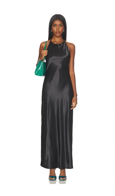 Weworewhat Backless Halter Dress In Black